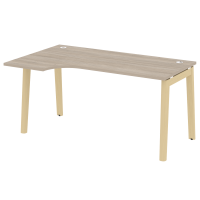 Onix Wood Стол эргономичный левый OW.SA-1 (L) Дуб Аттик/Дуб Светлый/Металл Белый 1580*980*750 (720/460)