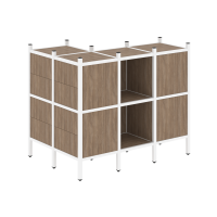 Loft Угловой внешний стеллаж наборный VR.L-51 Дуб Аризона/Металл Белый 862*1278*1047