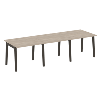 Onix Wood Стол переговорный (3 столешницы) OW.PRG-3.1 Дуб Аттик/Дуб Темный/Металл Антрацит 2940*980*750