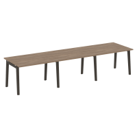Onix Wood Стол переговорный (3 столешницы) OW.PRG-3.2 Дуб Аризона/Дуб Темный/Металл Антрацит 3540*980*750
