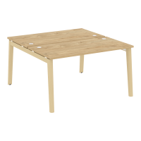 Onix Wood Рабочая станция OW.D.RS-2.3.7 Тиквуд Светлый/Дуб Светлый/Металл Белый 1380*1475*750