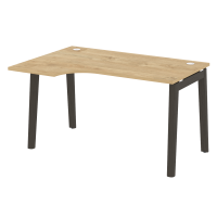 Onix Wood Стол эргономичный левый OW.SA-2 (L) Тиквуд Светлый/Дуб Темный/Металл Антрацит 1380*980*750 (720/460)