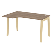 Onix Wood Стол эргономичный левый OW.SA-2 (L) Дуб Аризона/Дуб Светлый/Металл Белый 1380*980*750 (720/460)