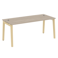 Onix Wood Direct Стол руководителя OW.SRR-5.8 Дуб Аттик/Дуб Светлый/Металл Белый 1780*800*750