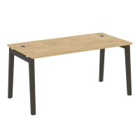 Onix Wood Direct Стол руководителя OW.SRR-4.8 Тиквуд Светлый/Дуб Темный/Металл Антрацит 1580*800*750