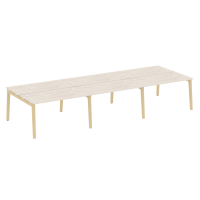Onix Wood Рабочая станция OW.D.RS-6.3.7 Денвер Светлый/Дуб Светлый/Металл Белый 4140*1475*750