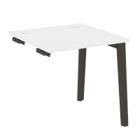 Onix Wood Стол-приставка OW.SPR-0.8 Белый Бриллиант/Дуб Темный/Металл Антрацит 780*800*750