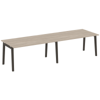 Onix Wood Стол переговорный (2 столешницы) OW.PRG-2.4 Дуб Аттик/Дуб Темный/Металл Антрацит 3160*980*750