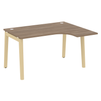 Onix Wood Стол эргономичный правый OW.SA-3 (R) Дуб Аризона/Дуб Светлый/Металл Белый 1380*1180*750 (800/460)