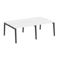 Onix Wood Рабочая станция OW.D.RS-4.2.7 Белый Бриллиант/Дуб Темный/Металл Антрацит 2360*1475*750