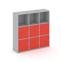 Locker plus Комплект №3 LK.K-003 Серый/Красный 1188*350*1203