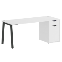 Home Office Стол письменный VR.SP-3-178.1.A Белый Бриллиант/Металл Антрацит 1780*720*750