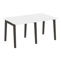 Onix Wood Стол переговорный (2 столешницы) OW.PRG-2.0 Белый Бриллиант/Дуб Темный/Металл Антрацит 1560*980*750