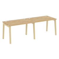 Onix Wood Рабочая станция OW.RS-2.2.8 Тиквуд Светлый/Дуб Светлый/Металл Белый 2360*800*750