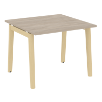 Onix Wood Стол переговорный (1 столешница) OW.PRG-1.1 Дуб Аттик/Дуб Светлый/Металл Белый 980*980*750