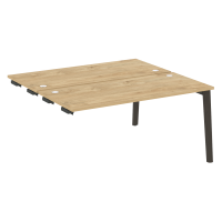 Onix Wood Стол-приставка двойной OW.D.SPR-4.7 Тиквуд Светлый/Дуб Темный/Металл Антрацит 1580*1475*750