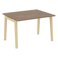 Onix Wood Стол переговорный (1 столешница) OW.PRG-1.2 Дуб Аризона/Дуб Светлый/Металл Белый 1180*980*750