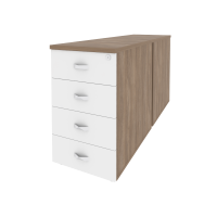 Onix Тумба двойная приставная/опорная O.TPO-2.7 Дуб Аризона/Белый Бриллиант 432*1475*750