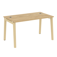 Onix Wood Direct Стол руководителя OW.SRR-3.8 Тиквуд Светлый/Дуб Светлый/Металл Белый 1380*800*750