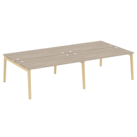 Onix Wood Рабочая станция OW.D.RS-4.4.8 Дуб Аттик/Дуб Светлый/Металл Белый 3160*1635*750