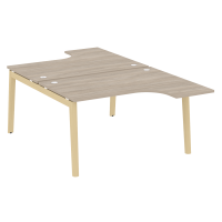 Onix Wood Рабочая станция OW.D.SA-3 Дуб Аттик/Дуб Светлый/Металл Белый 1380*2395*750 (1635/460)