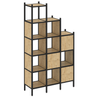 Loft Прямой стеллаж VR.L-21 Тиквуд Светлый/Металл Черный 1278*446*2280