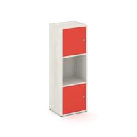 Locker plus Комплект №1 LK.K-001 Дуб Наварра/Красный 408*350*1203