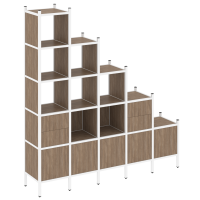 Loft Прямой стеллаж VR.L-23 Дуб Аризона/Металл Белый 2110*446*2280
