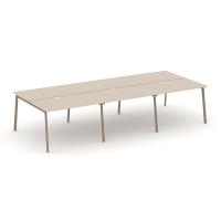 Estetica Рабочая станция 6 мест ES.D.RS-6.2-VP Капучино/Металл Латте 3540*1500*750