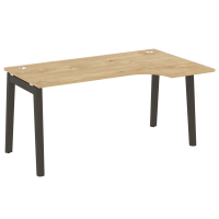 Onix Wood Стол эргономичный правый OW.SA-1 (R) Тиквуд Светлый/Дуб Темный/Металл Антрацит 1580*980*750 (720/460)