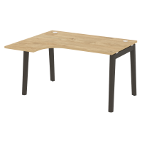 Onix Wood Стол эргономичный левый OW.SA-3 (L) Тиквуд Светлый/Дуб Темный/Металл Антрацит 1380*1180*750 (800/460)