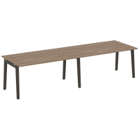 Onix Wood Стол переговорный (2 столешницы) OW.PRG-2.4 Дуб Аризона/Дуб Темный/Металл Антрацит 3160*980*750