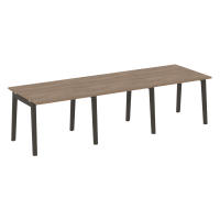Onix Wood Стол переговорный (3 столешницы) OW.PRG-3.1 Дуб Аризона/Дуб Темный/Металл Антрацит 2940*980*750