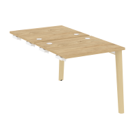 Onix Wood Стол-приставка двойной OW.D.SPR-0.7 Тиквуд Светлый/Дуб Светлый/Металл Белый 780*1475*750