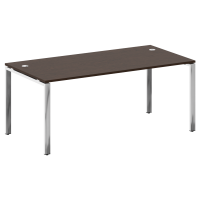 Metal System Direct Стол рабочий руковод. П-обр. м/к БП.СРР-5.9 Венге Цаво/Нержавеющая Сталь 1800*900*750