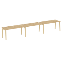 Onix Wood Рабочая станция OW.RS-3.4.7 Тиквуд Светлый/Дуб Светлый/Металл Белый 4740*720*750