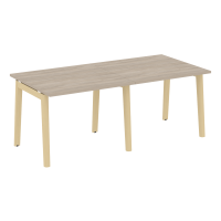 Onix Wood Стол переговорный (2 столешницы) OW.PRG-2.1 Дуб Аттик/Дуб Светлый/Металл Белый 1960*980*750