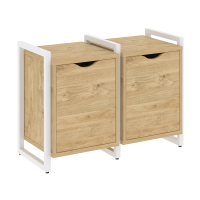 Loft Тумба на регулируемых опорах VR.L-TN-2.O Тиквуд Светлый/Металл Белый 970*460*719