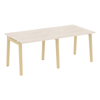 Onix Wood Стол переговорный (2 столешницы) OW.PRG-2.1 Денвер Светлый/Дуб Светлый/Металл Белый 1960*980*750