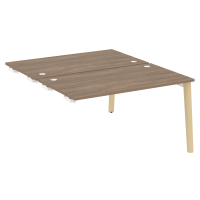Onix Wood Стол-приставка двойной OW.D.SPR-3.8 Дуб Аризона/Дуб Светлый/Металл Белый 1380*1635*750