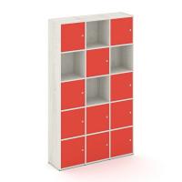 Locker plus Комплект №9 LK.K-009 Дуб Наварра/Красный 1188*350*1983