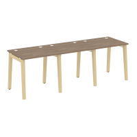 Onix Wood Рабочая станция OW.RS-3.0.7 Дуб Аризона/Дуб Светлый/Металл Белый 2340*720*750