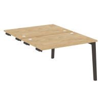 Onix Wood Стол-приставка двойной OW.D.SPR-2.8 Тиквуд Светлый/Дуб Темный/Металл Антрацит 1180*1635*750