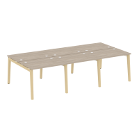Onix Wood Рабочая станция OW.D.RS-6.1.7 Дуб Аттик/Дуб Светлый/Металл Белый 2940*1475*750