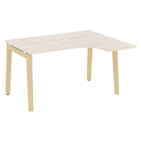 Onix Wood Стол эргономичный правый OW.SA-3 (R) Денвер Светлый/Дуб Светлый/Металл Белый 1380*1180*750 (800/460)