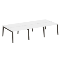 Onix Wood Рабочая станция OW.D.RS-6.2.8 Белый Бриллиант/Дуб Темный/Металл Антрацит 3540*1635*750