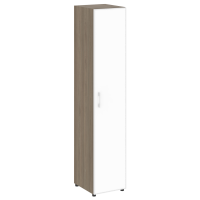 Yalta Шкаф узкий LT.SU-1.10 R (R) white Вяз Благородный/Стекло White 400*450*1987