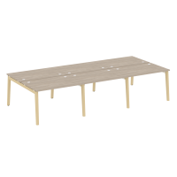 Onix Wood Рабочая станция OW.D.RS-6.2.8 Дуб Аттик/Дуб Светлый/Металл Белый 3540*1635*750