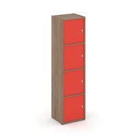 Locker plus Комплект №4 LK.K-004 Дуб Аризона/Красный 408*350*1593