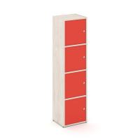 Locker plus Комплект №4 LK.K-004 Денвер Светлый/Красный 408*350*1593